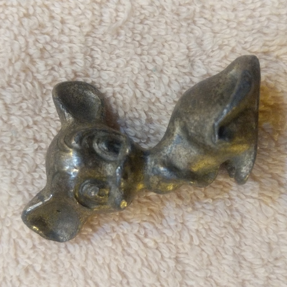 Vintage Pewter Mouse Figurine